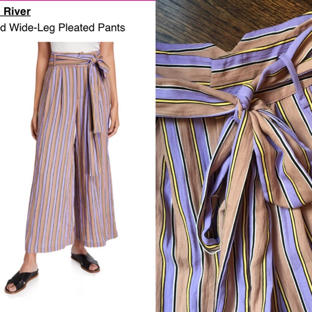 Anthropologie Moon River Wide Leg Striped Pant   S